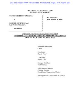 Case 2:15-Cr-00155-WHW Document 83 Filed 08/24/15 Page 1 of 65 Pageid: 1194