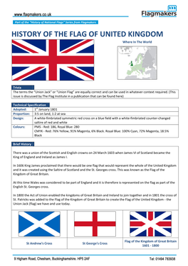 HISTORY of the FLAG of UNITED KINGDOM Where in the World