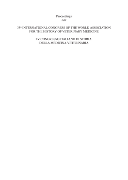 Proceedings Atti 35Th INTERNATIONAL CONGRESS OF