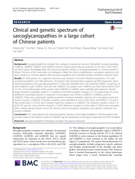 Clinical and Genetic Spectrum of Sarcoglycanopathies in a Large