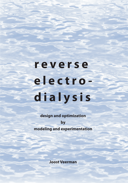 Reverse Electrodialysis Design and Optimization