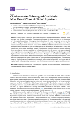 Clotrimazole for Vulvovaginal Candidosis: More Than 45 Years of Clinical Experience