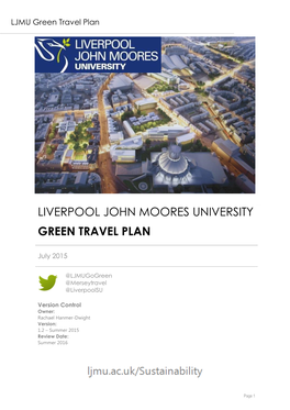 Liverpool John Moores University Green Travel Plan