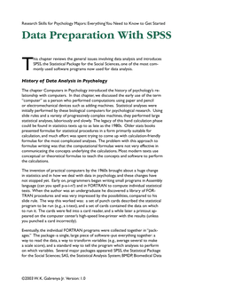 Data Preparation with SPSS