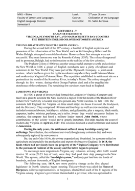 MKU – Biskra Level: 2Nd Year Licence Faculty of Letters and Languages Course: Civilization of the Language English Language Division Instructor: Dr