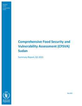 Comprehensive Food Security and Vulnerability Assessment (CFSVA) Sudan