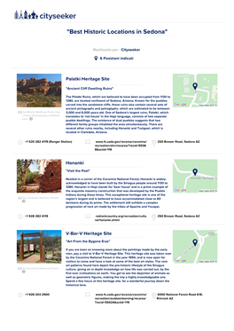 Best Historic Locations in Sedona