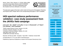 IASI Spectral Radiance Performance Validation