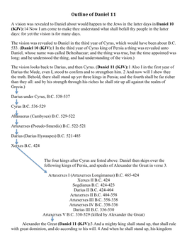 Outline of Daniel 11