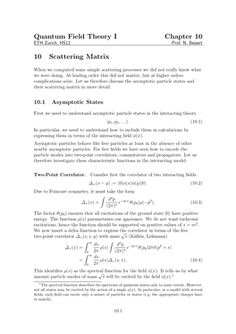 Quantum Field Theory I Chapter 10 10 Scattering Matrix