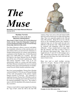 The Muse Newsletter of the Slater Memorial Museum Summer 2010