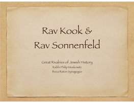 Kook and Sonnenfeld