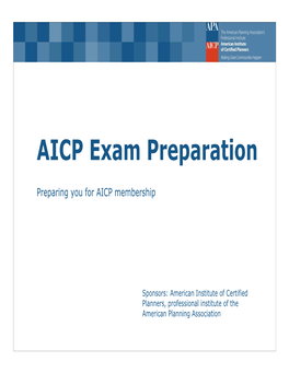 AICP Exam Preparation