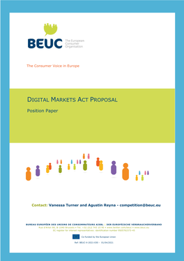 Digital Markets Act Proposal