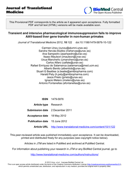 Journal of Translational Medicine