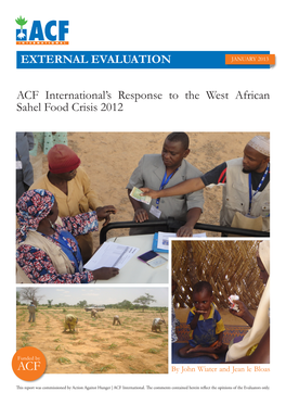 ACF International's Response to the West African Sahel Food Crisis