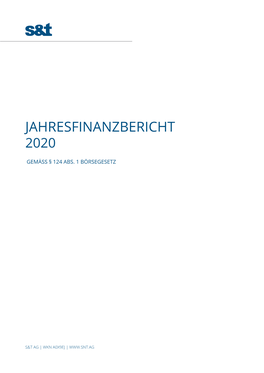 Jahresfinanzbericht 2020