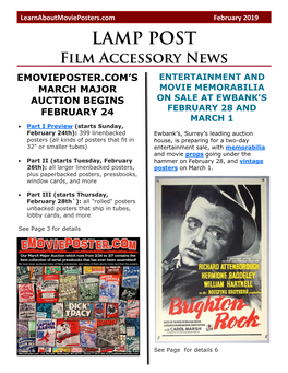 Emovieposter.Com's March Major Auction Begins