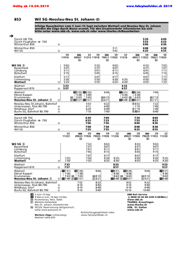 853 Wil SG–Nesslau-Neu St. Johann Û