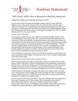 HIV Causes AIDS - How to Respond to Denialist Arguments