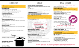 Take-Out Menu 2020 Spring Diner Menu