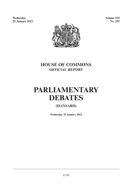 Parliamentary Debates (Hansard)