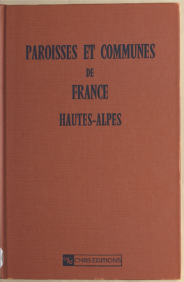 Paroisses Et Communes De France : Dictionnaire D'histoire Administrative