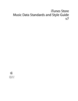 Itunes Store Music Data Standards and Style Guide V7