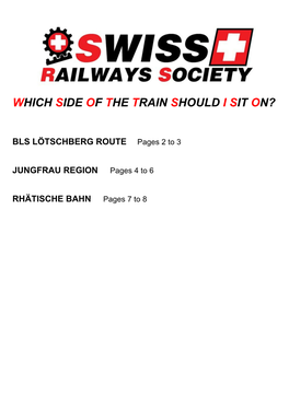 Which Side of the Train Should I Sit On?