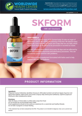 SKFORM 100 Ml Tincture