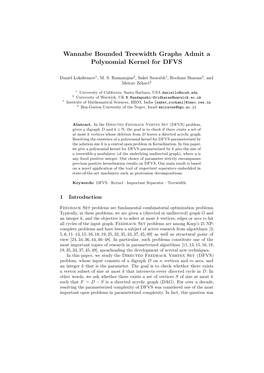 Wannabe Bounded Treewidth Graphs Admit a Polynomial Kernel for DFVS