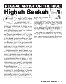 Highah Seekah Sonicbids, Pioneer of the As Binghi Ghost, Pressure, Ras Electronic Press Kit, Partnered Attitude and Niyorah