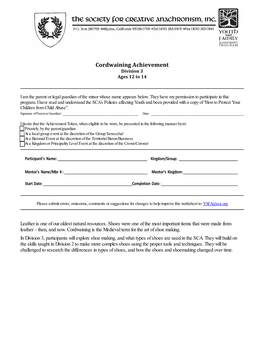 Yafa Cordwaining Division 3 Worksheet