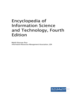 Encyclopedia of Information Science and Technology, Fourth Edition