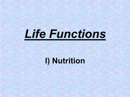 Heterotrophic Nutrition