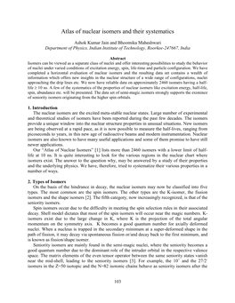 Atlas of Nuclear Isomers and Their Systematics