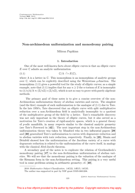 Non-Archimedean Uniformization and Monodromy Pairing