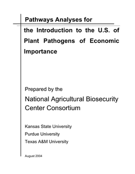National Agricultural Biosecurity Center Consortium