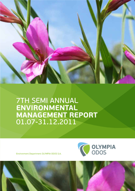 7Th Semi-Annual Environmental Management Report