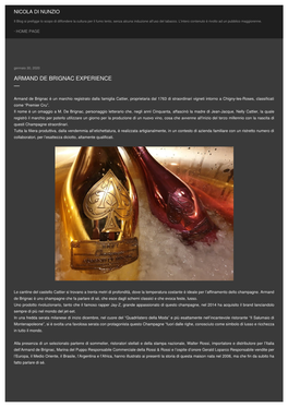 Armand De Brignac Experience —