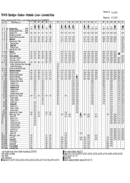 701419 Bardejov - Snakov - Hrabské - Livov - Livovská Huta Platnos Ť Do: 12.12.2015 Prepravu Zabezpe Čuje:SAD Prešov A.S.,Prev