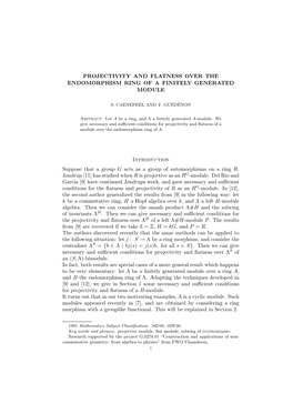 Projectivity and Flatness Over the Endomorphism Ring of a Finitely Generated Module