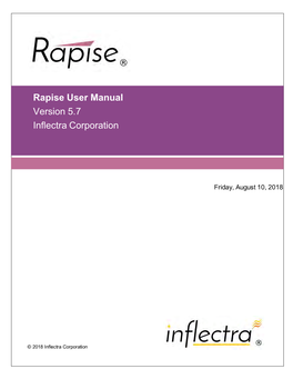 Rapise User Manual Version 5.7 Inflectra Corporation