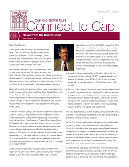 Connect to Cap News from the Board Chair Tom Fleming ’69