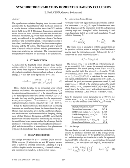 Synchrotron Radiation Dominated Hadron Colliders E