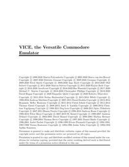 VICE, the Versatile Commodore Emulator