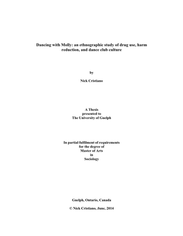 Dancing with Molly: an Ethnographic Study of Drug Use, Harm Reduction, and Dance Club Culture