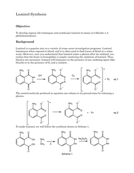 Luminol Synthesis