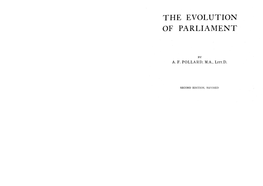 The Evolution of Parliament