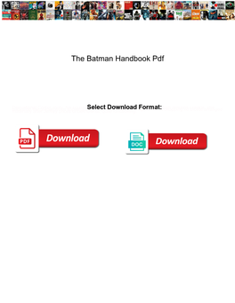 The Batman Handbook Pdf